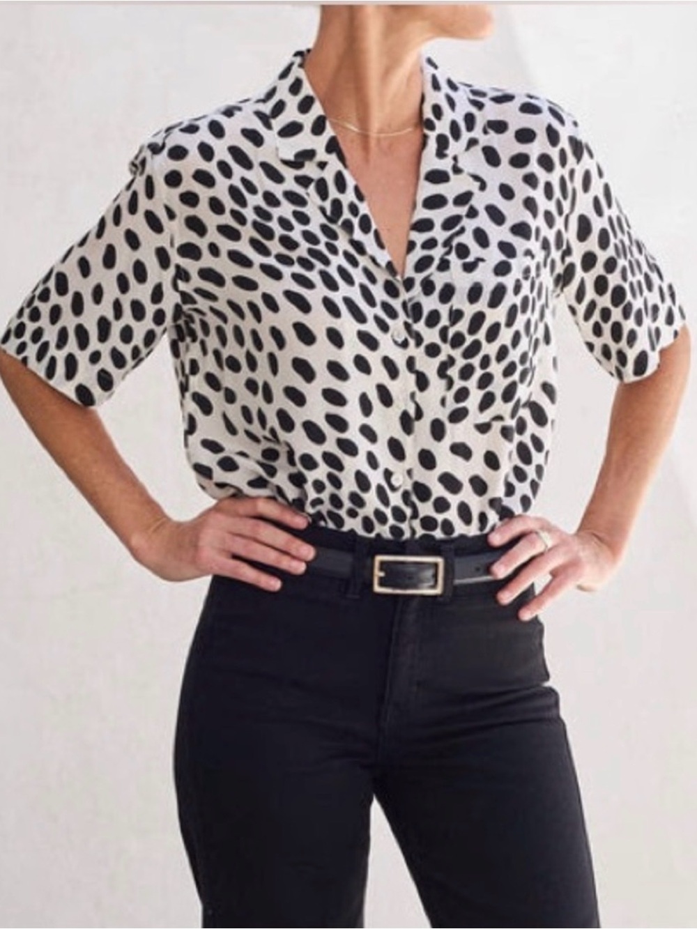 NWOT AYR The Pool Boy Silk Blend Blouse XS